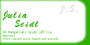 julia seidl business card